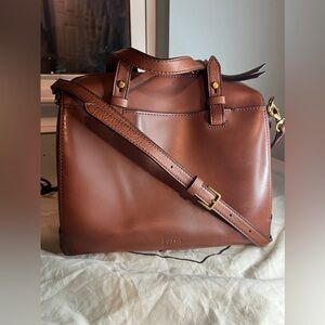 Fossil Brown Rachel Satchel